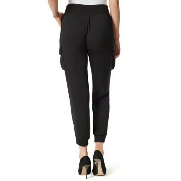 NWT Jessica Simpson Soft Pull-On Tapered Leg Utility Jogger Pant in Black - Picture 13 of 13